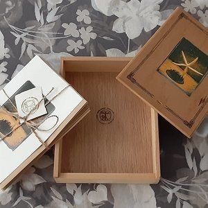 "Starfish" Stationary in wooden Box
